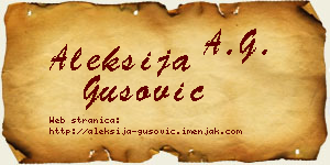 Aleksija Gušović vizit kartica